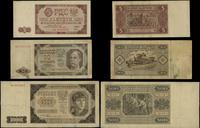 Polska, zestaw: 5 złotych, 10 złotych, 500 złotych, 1.07.1948