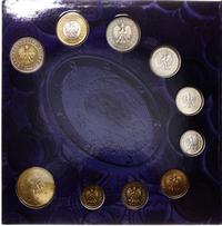 Polska, komplet monet obiegowych w etui, 1994-2004