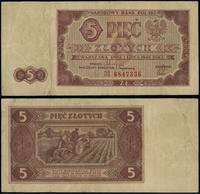 5 złotych 1.07.1948, seria BI, numeracja 6847336