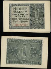 Polska, zestaw 99 banknotów o nominale 1 złoty, 1.08.1941