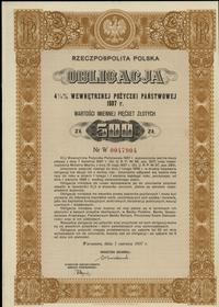 Rzeczpospolita Polska 1918-1939, zestaw: 4 1/2 % wewnętrznej pożyczki państwowej na 100 złotych i 500 złotych, 1.06.1937