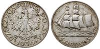 5 złotych 1936, Warszawa, Żaglowiec, moneta czys