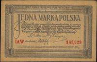 1 marka polska 17.05.1919, Seria IAW, przełamany