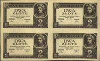 2 złote 26.02.1936, 4 nierozcięte banknoty, stro