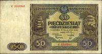 50 złotych 15.05.1946, seria C, po konserwacji, 