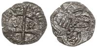 denar 1440-1441 r., Aw: Podwójny krzyż, po bokac