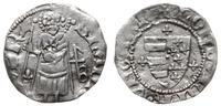 denar 1372-1382, Aw: Św. Władysław stojący na wp