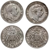 Niemcy, zestaw 2 x 2 marki, 1891 A, 1907 A