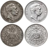 Niemcy, zestaw 2 x 2 marki, 1899 A, 1907 A