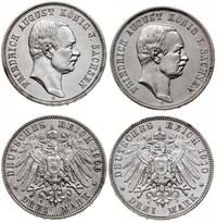 Niemcy, zestaw 2 x 3 marki, 1909 E, 1910 E