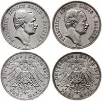 Niemcy, zestaw 2 x 3 marki, 1910 E, 1913 E