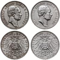 zestaw 2 x 3 marki 1910 E, 1911 E, Muldenhütten,