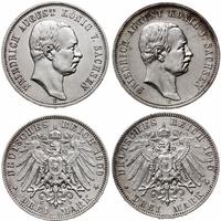zestaw 2 x 3 marki 1909 E, 1910 E, Muldenhütten,