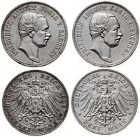 Niemcy, zestaw 2 x 3 marki, 1909 E, 1911 E