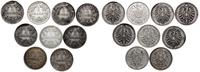 Niemcy, zestaw 9 x 1 marka, 1873/D, 1874/C, 1875/A, 1875/B, 1876/J,