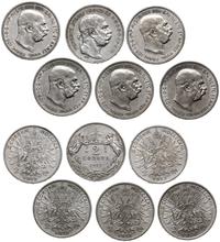 Austria, zestaw 6 x 2 korony, 3 x 1912, 2 x 1913, 1 x 1912 KB