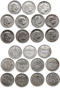 zestaw 11 x 1 korona 3 x 1893, 1896, 1898, 1912,
