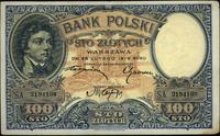 100 złotych 28.02.1919, Seria  S.A,, banknot po 