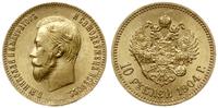 10 rubli 1904 (A•P), Petersburg, złoto 8.60 g, p
