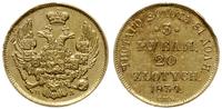 Polska, 3 ruble = 20 złotych, 1834 СПБ / ПД