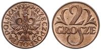2 grosze 1939, Warszawa, piękna moneta, naturaln