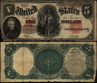 5 dolarów 1907, United States Note, duży format,