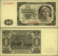 50 złotych 1.07.1948, Perforowany napis WZÓR, se