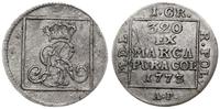 grosz srebrny 1773 AP, Warszawa, rzadki rocznik,