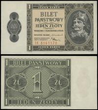 1 złoty 1.10.1938, seria IK, numeracja 8161170, 