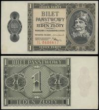 1 złoty 1.10.1938, seria IL, numeracja 8686617, 