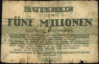 5.000.000 marek 15.08.1923, na stronie odwrotnej