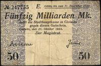 50 miliardów marek 27.10.1923, rzadkie, Keller 1