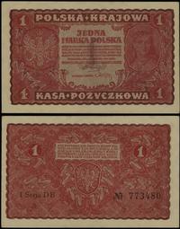 1 marka polska 23.08.1919, seria I-DB, numeracja