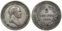 2 złote  1830 FH, Warszawa, moneta czyszczona, B