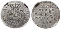 półzłotek (2 grosze) 1766 FS, Warszawa, tarcza h
