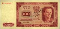 100 złotych 1.07.1948, perforowany napis WZÓR, s
