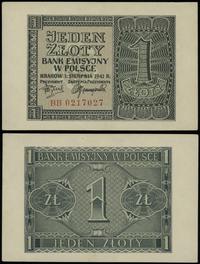 1 złoty 1.08.1941, seria BB, numeracja 0217027, 