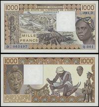 1.000 franków 1981, seria Q.001 / D, numeracja 0