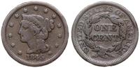 1 cent 1845, typ Young Head, patyna, uderzenie p