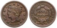 1 cent 1847, typ Young Head, patyna, uderzenie p