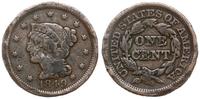 1 cent 1849, typ Young Head, patyna