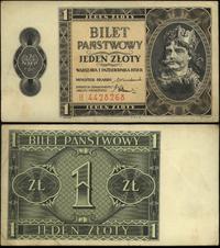 1 złoty 1.10.1938, Seria H, z lewej strony ukośn