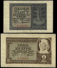 1 i 2 złote 1.03.1940, 1 złoty seria B, 2 złote 