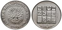 10 złotych 1969, Warszawa, 25-Lecie PRL /napis w