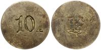 10 złotych, monogram EL, mosiądz, 35.4 mm, 9.89 