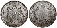 10 franków 1965, Paryż, srebro, 25.00 g, rysa na