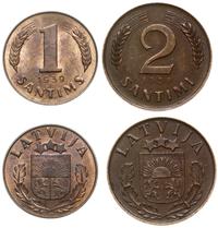Łotwa, zestaw 2 monet, 1939