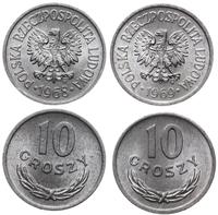 Polska, zestaw 2 x 10 groszy, 1968 i 1969