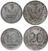 lot 2 monet 1917, Stuttgart, żelazo, razem 2 szt