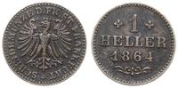 1 heller 1864, Frankfurt, ciemna patyna, AKS 35,